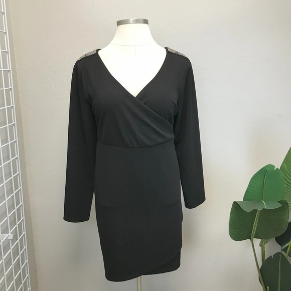 Torrid x Rebel Wilson Beaded Shoulder Faux Wrap Dress - Size 26 (4) - Picture 1 of 4